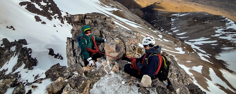 Climbers on the Black Carls