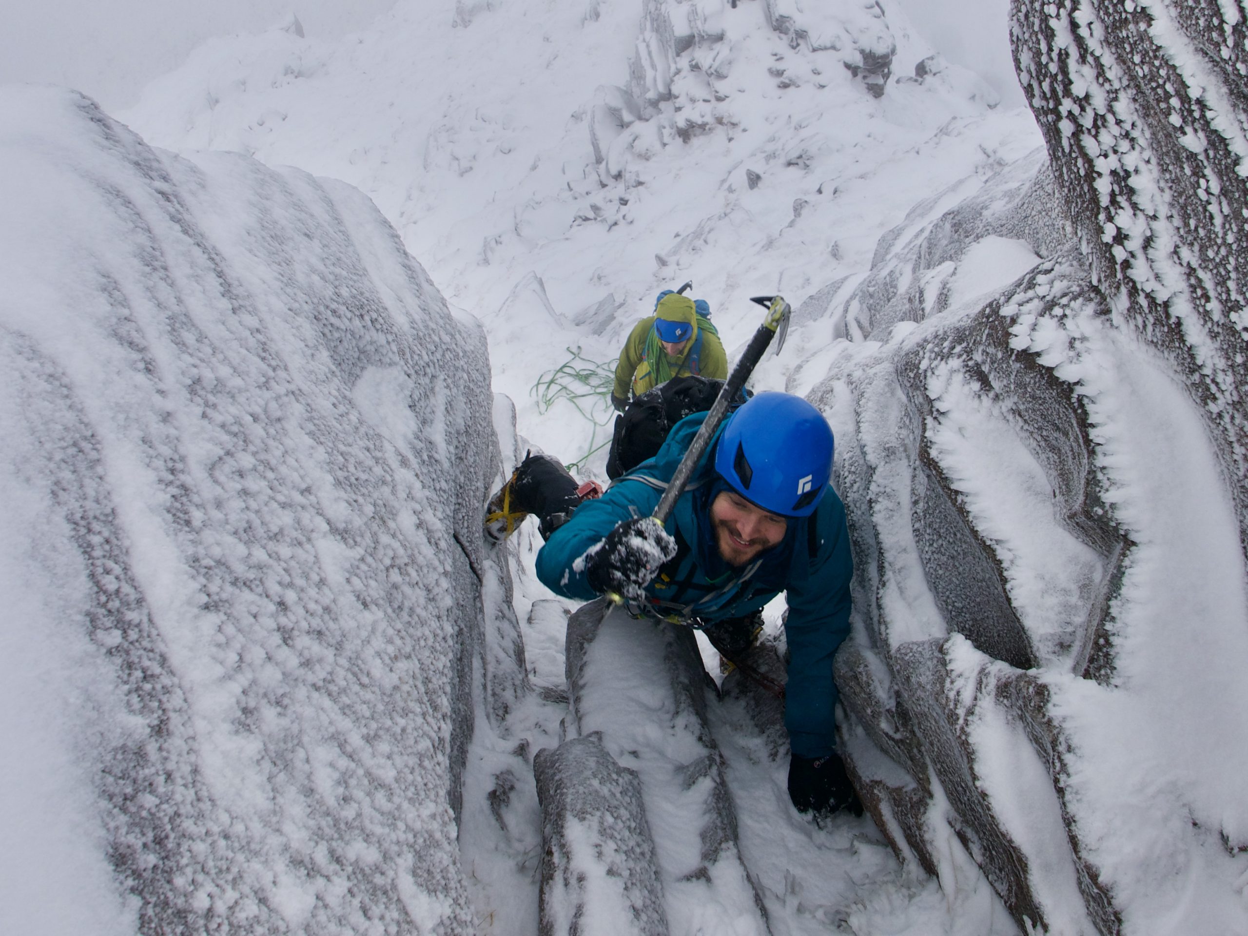 Short Climbing Pitch on Northern Pinnacles of Liathach
