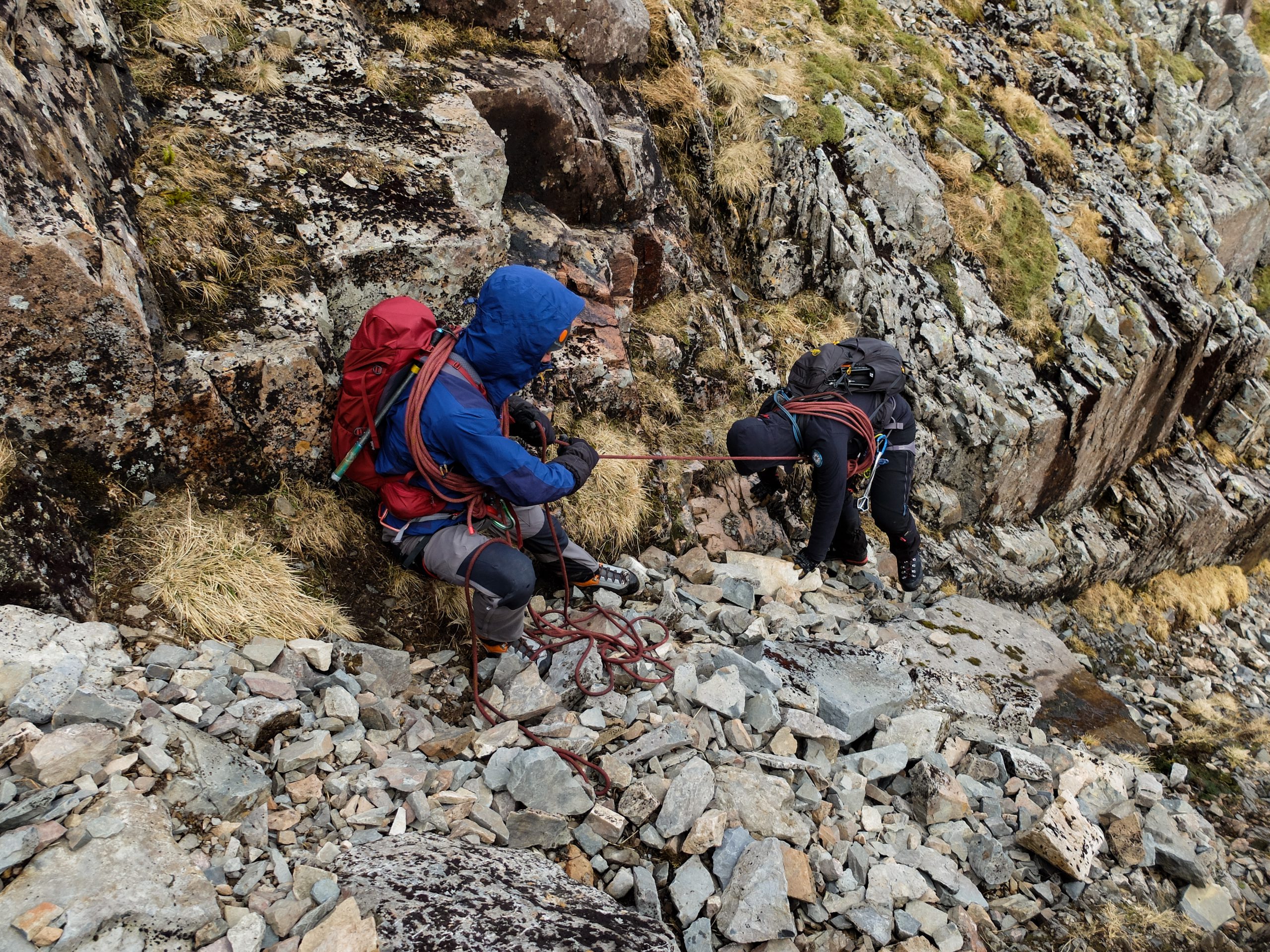 Scrambling on Scree