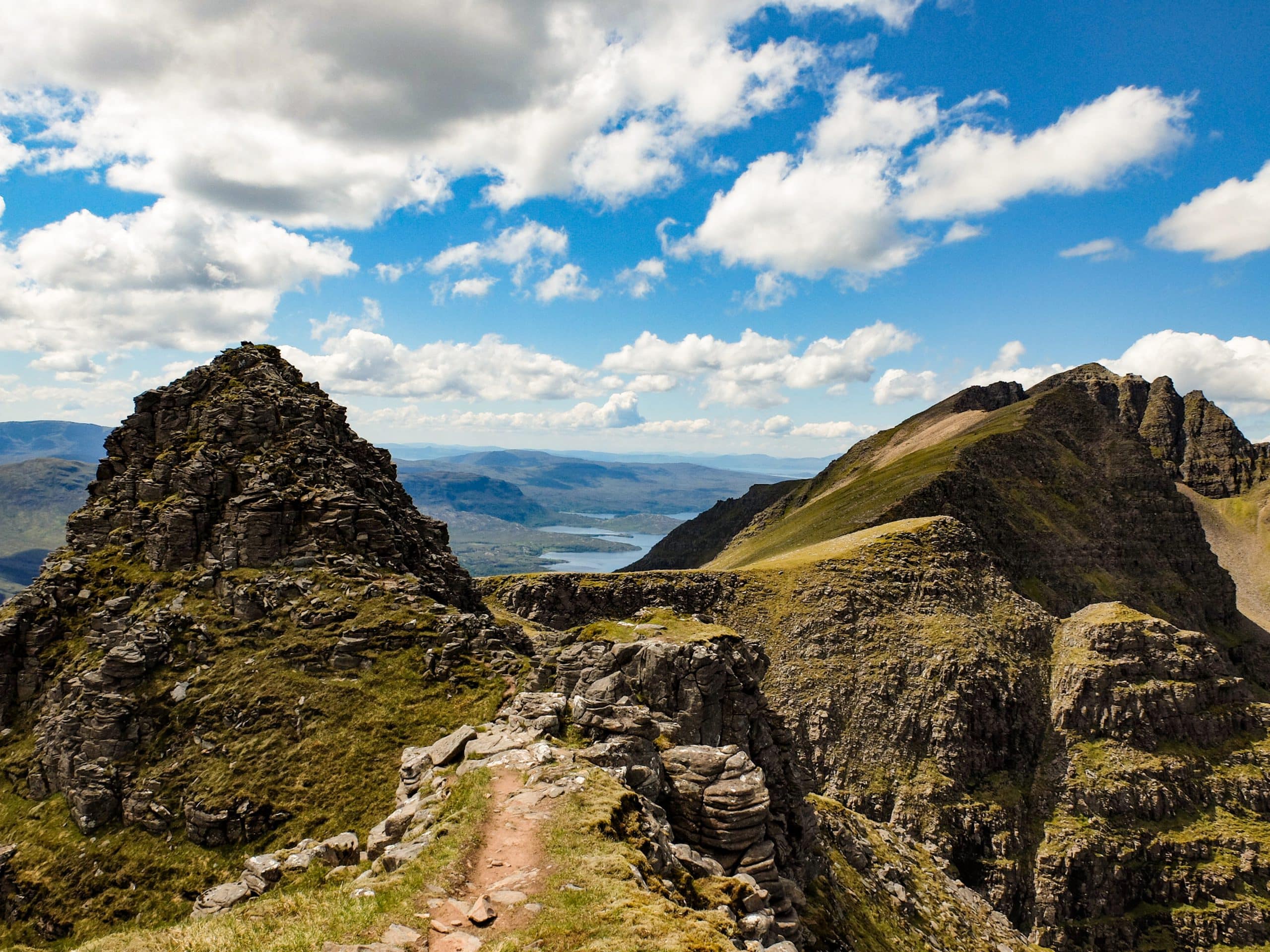 Traversing the Am Fasarinen Pinnacles, Liathach