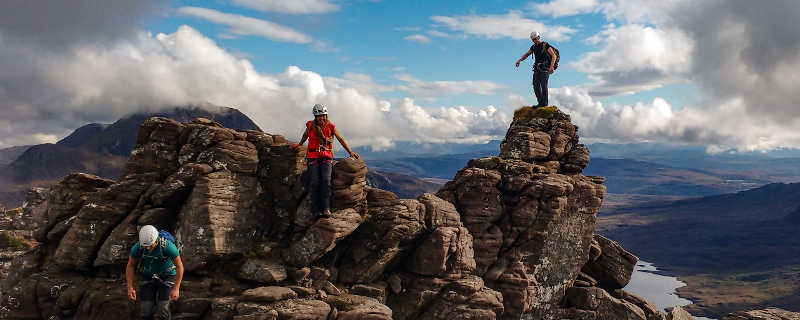 Scrambling on Stac Pollaidh in Assynt