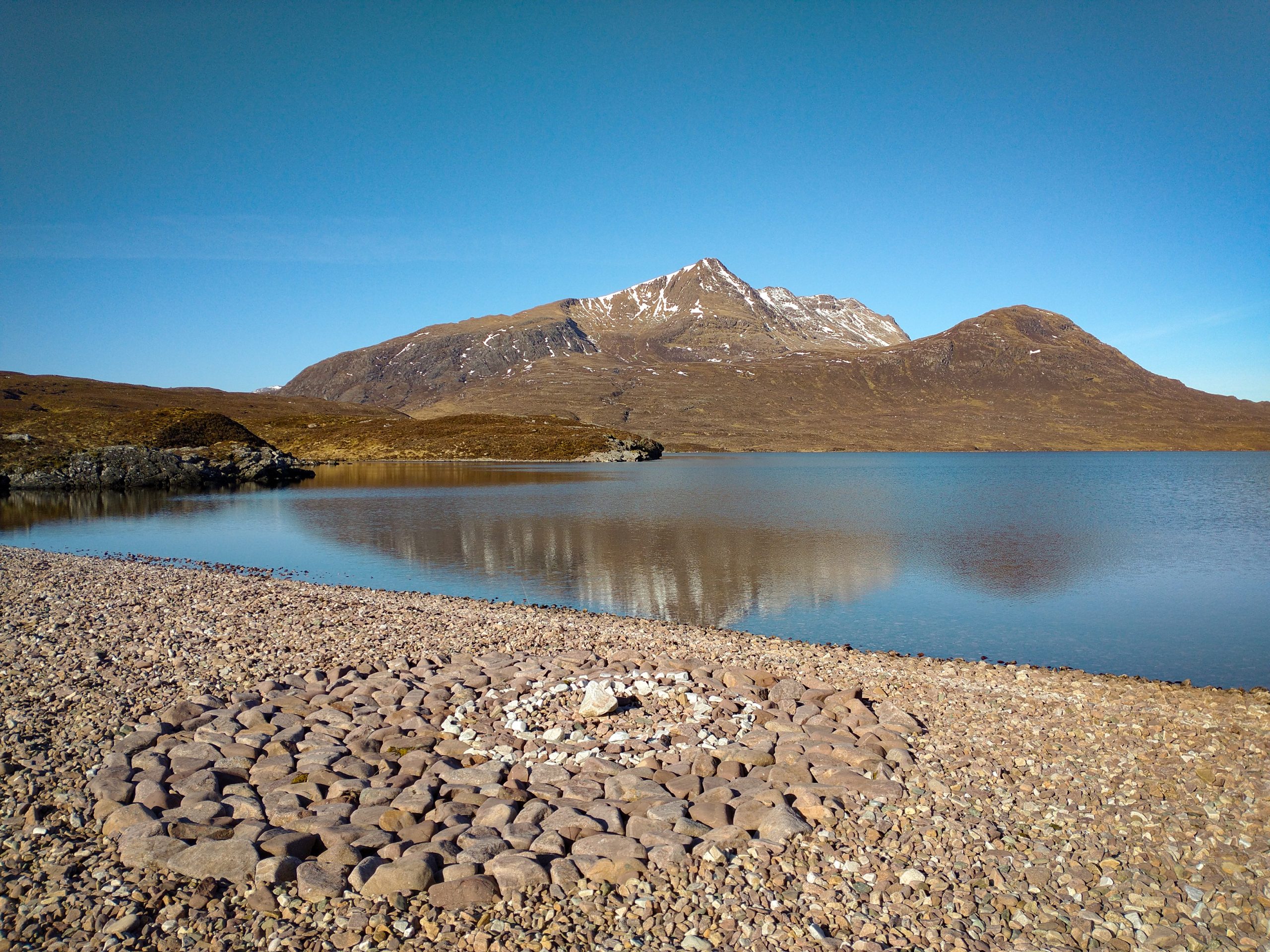 View over Slioch from the shore of Loch Fada