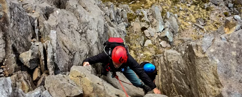 Climbers on East Buttress, Beinn Eighe