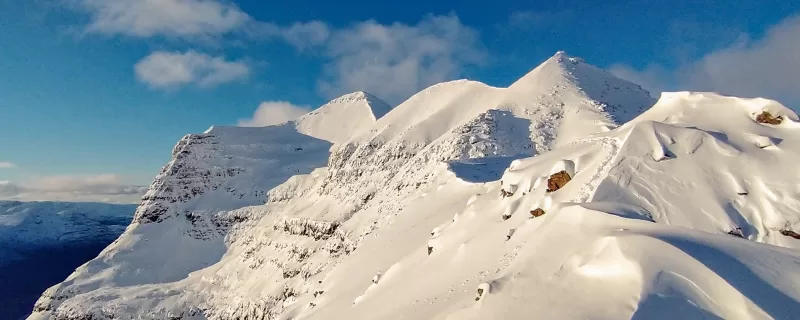 Liathach's Ridge Under Heavy Snow