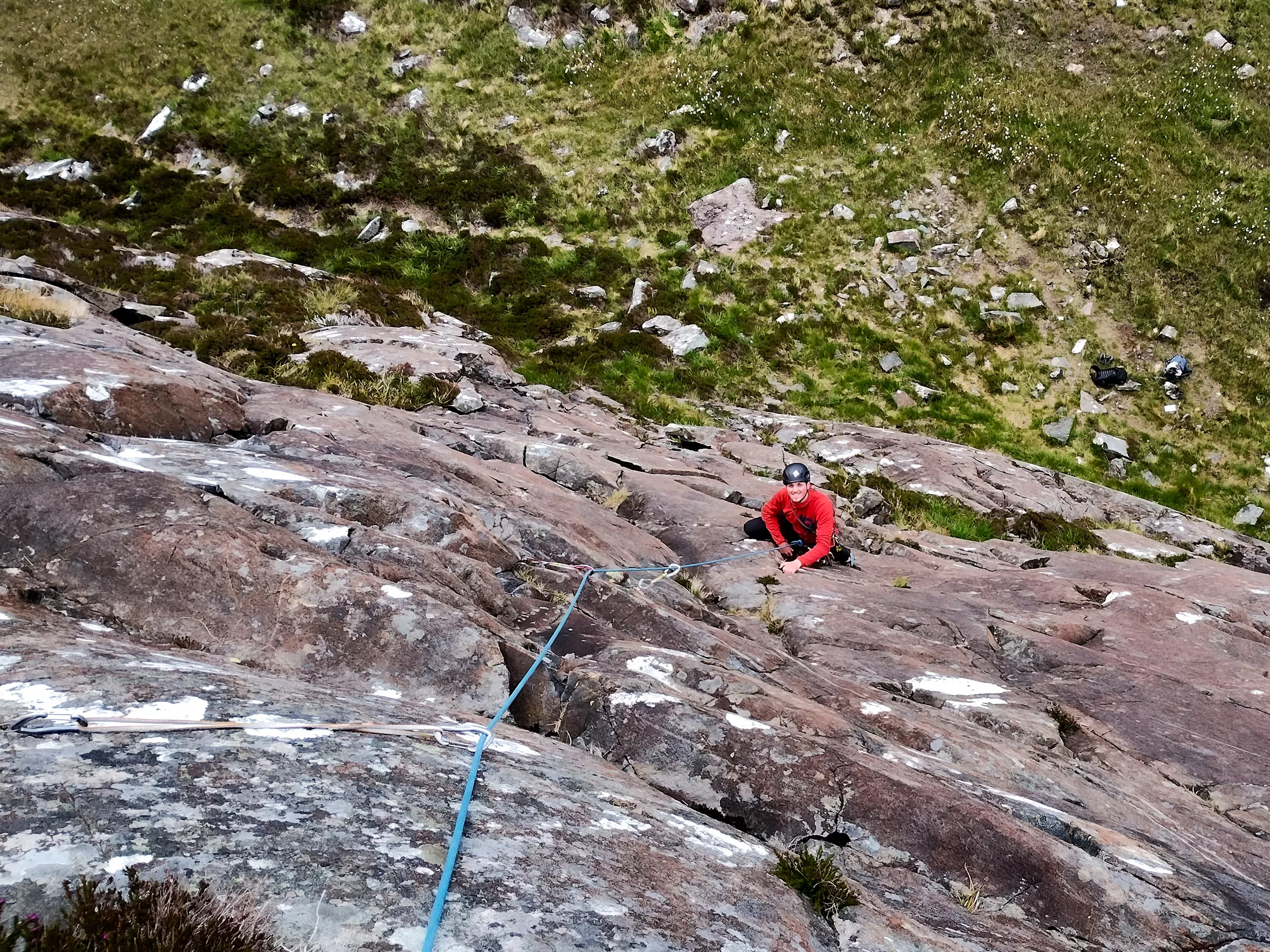 Rock climbing on Ravens Crag