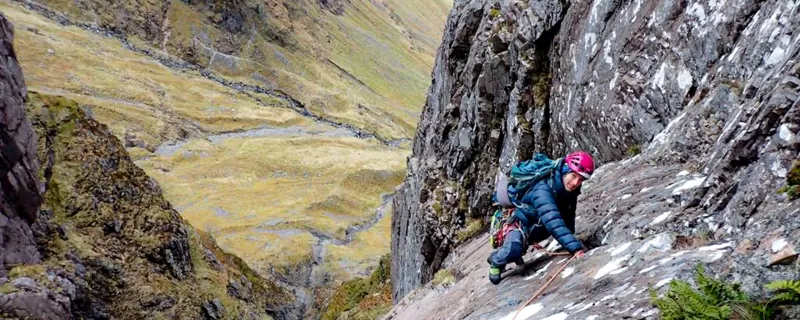 Climber James Mchaffie on a route