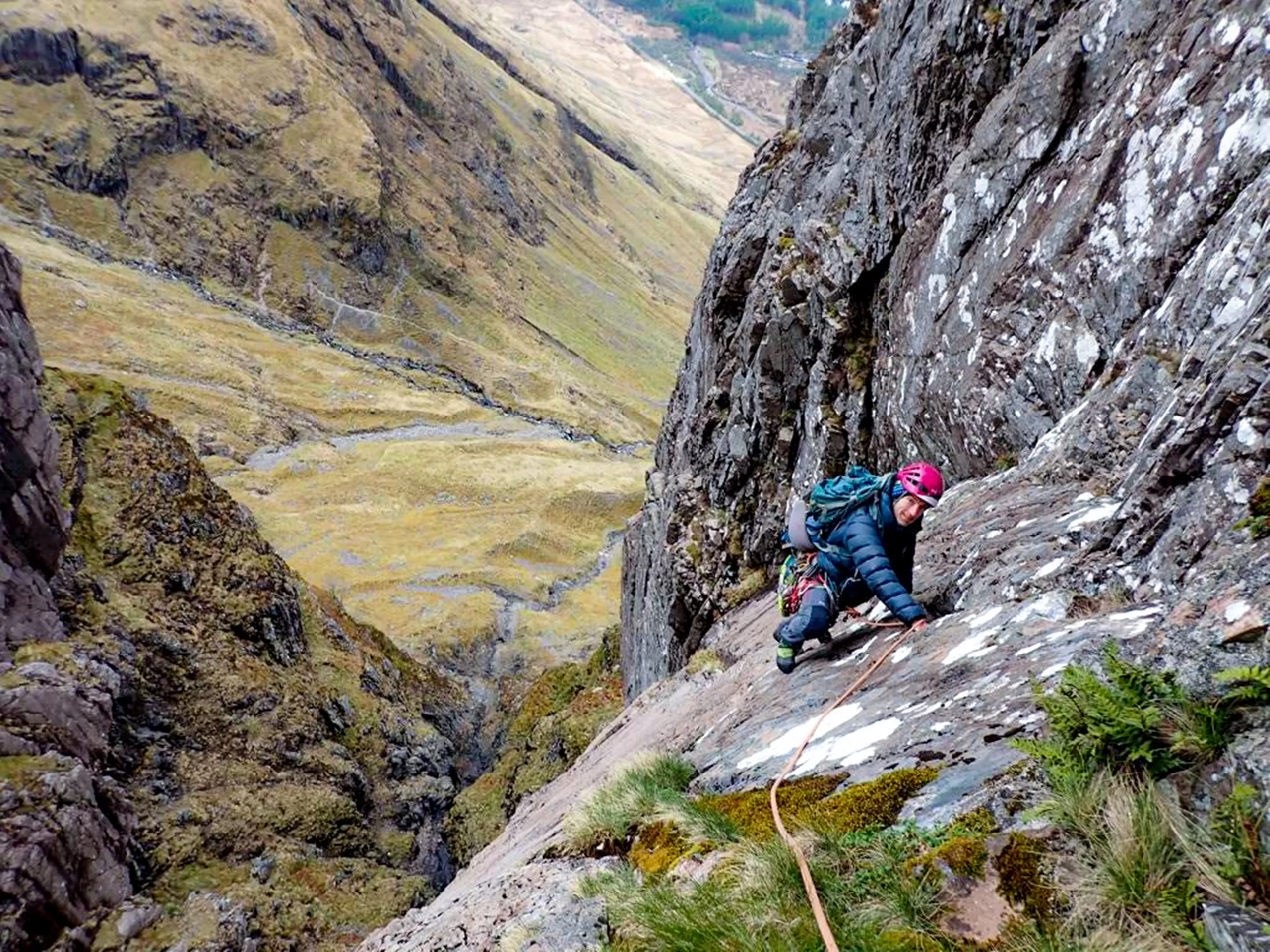 Climber James Mchaffie on a route